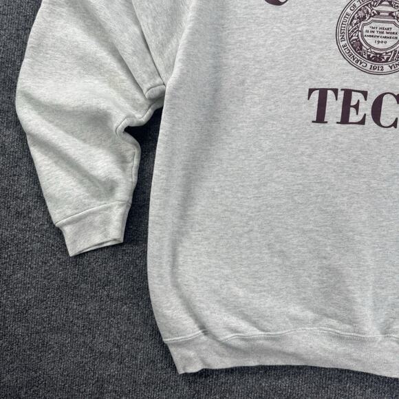 Vintage Y2K Carnegie Tech Sweater Collegiate Pullover Sweater Hanes Sz XXL - Picture 3 of 9